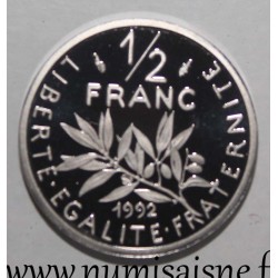 FRANKREICH - KM 931 - 1/2 FRANC 1992 - TYP SAMANN