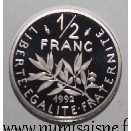 FRANKREICH - KM 931 - 1/2 FRANC 1992 - TYP SAMANN