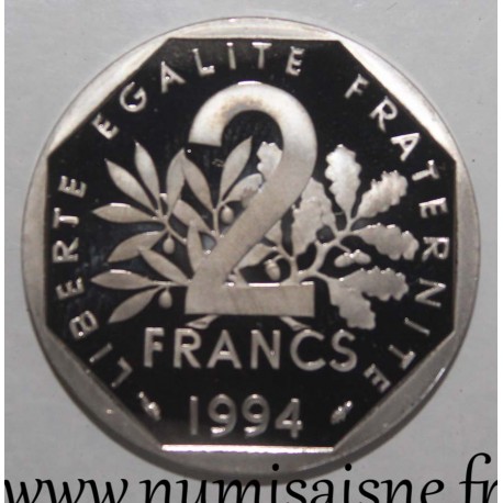 FRANCE - KM 942.2 - 2 FRANCS 1994 - TYPE SOWER - Dolphin