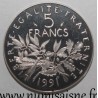 FRANKREICH - KM 926a.2 - 5 FRANCS 1991 - TYP SÄMANN