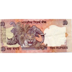 INDIEN - PICK 89 b - 10 RUPEES - Undatiert (1996) - M