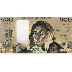 FRANCE - PICK 156 - 500 FRANCS PASCAL - 04/09/1980 - B.109