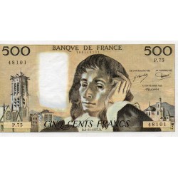 FRANCE - PICK 156 - 500 FRANCS PASCAL - 03/11/1977 - P.75