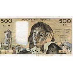 FRANCE - PICK 156 - 500 FRANCS PASCAL - 03/11/1977 - L.86