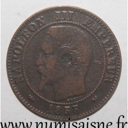 FRANCE - KM 776 - 2 CENTIMES 1855 B - Rouen - NAPOLEON III - Dog