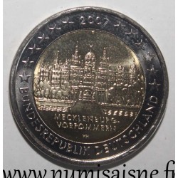 DEUTSCHLAND - KM 260 - 2 EURO 2007 F - Stuttgart - SCHLOSS VON SCHWERIN - Mecklenburg-Vorpommern