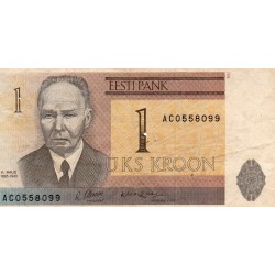 ESTONIA - PICK 69 a - 1 KROON - 1992