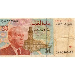 MAROC - PICK 67 a - 20 DIRHAMS - 1996