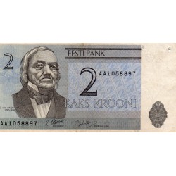 ESTONIA - PICK 70 a - 2 KROONI - 1992