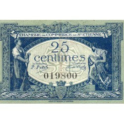42 - SAINT-ETIENNE - CHAMBER OF COMMERCE - 25 CENTIMES - 12/01/1921