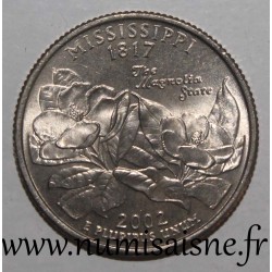 ETATS UNIS - KM 335 - 1/4 DOLLAR 2002 P - Philadelphie - MISSISSIPPI