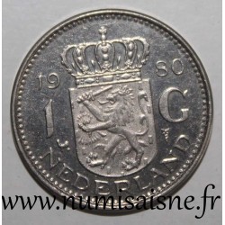 NETHERLANDS - KM 184a - 1 GULDEN 1980