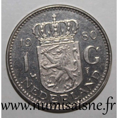 PAYS BAS - KM 184a - 1 GULDEN 1980