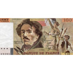 FRANKREICH - PICK 154 b - 100 FRANCS DELACROIX  - TYP 1978 MODIF - 1984