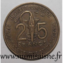 FRENCH WEST AFRICA - TOGO - KM 9 - 25 FRANC 1957 - GAZELLE