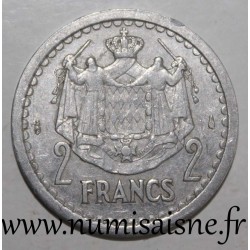 MONACO - KM 121 - 2 FRANCS 1943 - NON DATÉ - LOUIS II