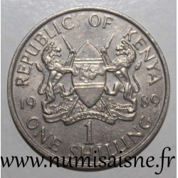 KENIA - KM 20 - 1 SHILLING 1989 - Arap Moi