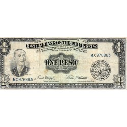 PHILIPPINEN - PICK 133 f - 1 PESO - NEIN DAT (1949)