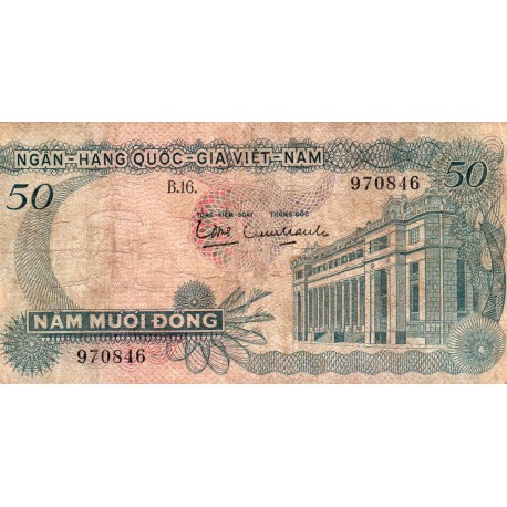 Vietnam Süd - PICK 25 a - 50 DONG - ND (1969)