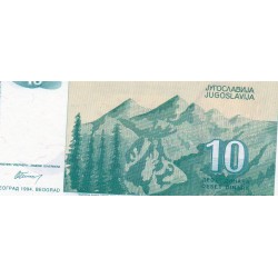 YUGOSLAVIA - PICK 138 a - 10 DINARA - 1994