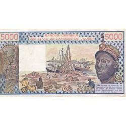 WEST AFRICAN STATES - IE HOW - PICK 108 A o  - 5.000 FRANCS 1986 - "A" - B C E A O