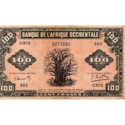 Französisch Westafrika - PICK 31 a - 100 FRANCS - 14/12/1942