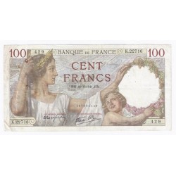 FAY 26/54 - 100 FRANCS SULLY - 19/06/1941 - TRES TRES BEAU - PICK 94