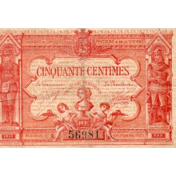 County 86 - POITIERSS - 50 CENTIMES - OCTOBER 1915 - CHAMBER OF COMMERCE