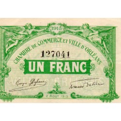 Komitat 41 - ORLEANS - 1 FRANC 1915 - 02.08 - HANDELSKAMMER