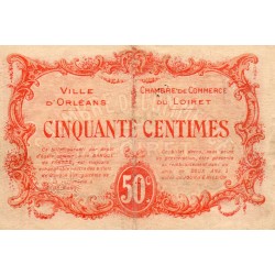 Komitat 41 - ORLEANS - 50 CENTIMES 1915 - 02.08 - HANDELSKAMMER