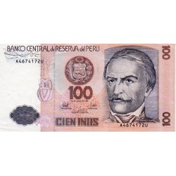 PERU - PICK 133 - 100 INTIS - 26/06/1987 - UNC