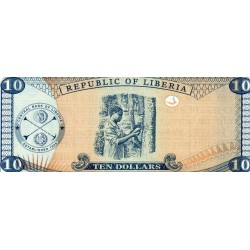 LIBERIA - PICK 22 - 10 DOLLARS 1999