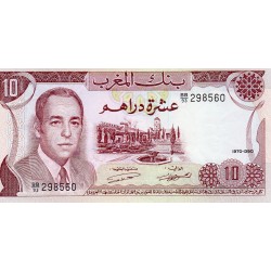 MAROC - PICK 57 a - 10 DIRHAMS 1970