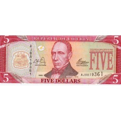 LIBERIA - PICK 26 a - 5 DOLLARS 2003