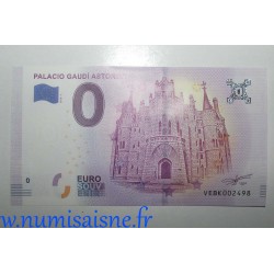 ESPAGNE - BILLET DE 0 EURO SOUVENIR - PALAIS ÉPISCOPAL GAUDI D'ASTORGA - 2018