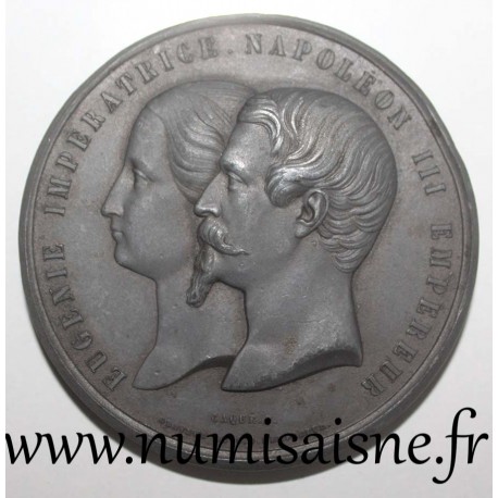 MEDAILLE - NAPOLEON III UND EUGENIA - BRANCHENPALAST - 1855