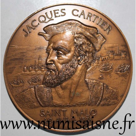 MÉDAILLE - 35 - SAINT MALO - JACQUES CARTIER - 20 AVRIL 1534 - 1984