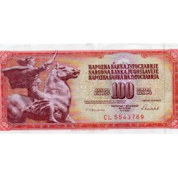 YOUGOSLAVIE - PICK 90 c - 100 DINARA - 16/05/1986 - CHEVAL