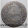 FRANKREICH  - KM 650 - 5 FRANCS 1802 - JAHR XI A - Paris - BONAPARTE ERSTER KONSUL