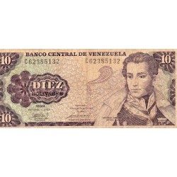 VENEZUELA - PICK 60 a - 10 BOLIVARES - 06/10/1981