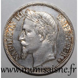 FRANKREICH - KM 799 - 5 FRANCS 1869 BB - Strabourg - TYP NAPOLEON III