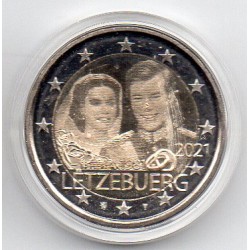 LUXEMBOURG - 2 EURO 2021- ANNIVERSAIRE DU MARIAGE DU GRAND DUC HENRI - VERSION HOLOGRAMME