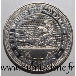 INSEL MAN - KM 163 - 1 CROWN 1986 - FUSSBALLWELTBECHER - MEXIKO