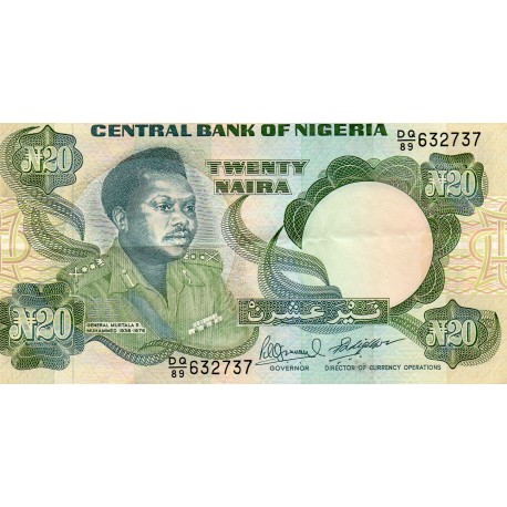 NIGERIA - PICK 26 e - 20 NAIRA - NON DATE (1984)