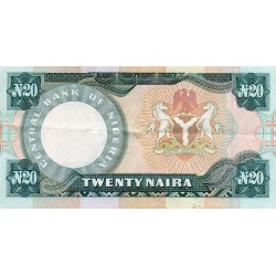 NIGERIA - PICK 26 e - 20 NAIRA - NON DATE (1984)