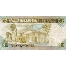 ZAMBIE - PICK 24 b - 2 KWACHA - 1980-1988