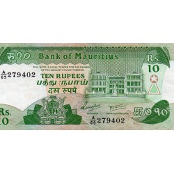 ILE MAURICE - PICK 35 a - 10 RUPEES  - NON DATE (1985)