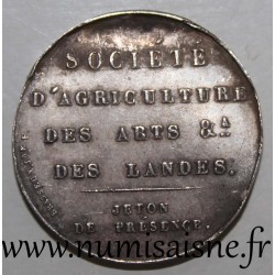 ATTENDANCE TOKEN - AGRICULTURE, ARTS & A DES LANDES SOCIETY - CHARLES X