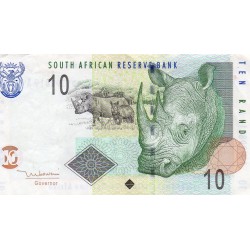 SOUTH AFRICA - PICK 128 a  - 10 RAND - 2005 - RHINOCEROS