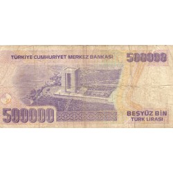 TÜRKEI - PICK 212 - 500 000 LIRA - L 1970 (1998) - PREFIXE L